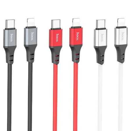 Hoco. X86 Szilikon Gyorstöltő Adatkábel USB C - lightning típusú csatlakozóval