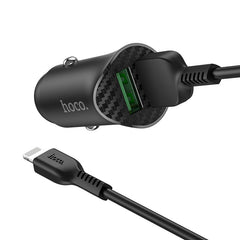 Hoco. Z39 Autós Gyorstöltő Adapter QC3.0 töltő kábellel